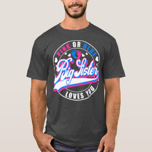 Camiseta Retro Rosa Ou Azul Irmã Grande Te Ama Gende