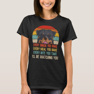 Camiseta Retro Rottweiler Cada Pica Que Você Faz Em Cada Re