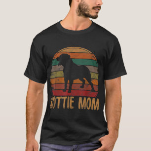 Camiseta Retro Rottweiler Mãe Dar Dobra Cão Mãe Pet Rott