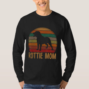 Camiseta Retro Rottweiler Mãe Dar Dobra Cão Mãe Pet Rott