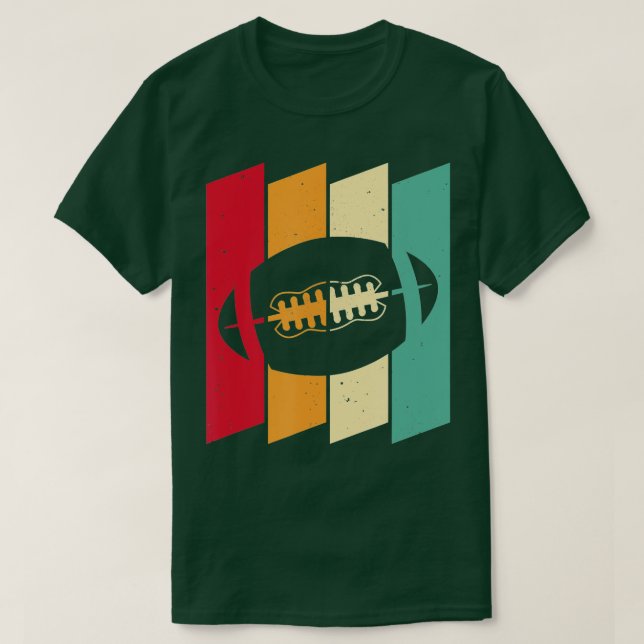 Camiseta Retro Rugby Ball Vintage Style Rugby Player (Frente do Design)