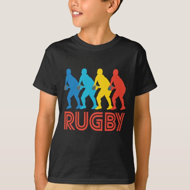 Camiseta Retro Rugby Pop Art (Frente)