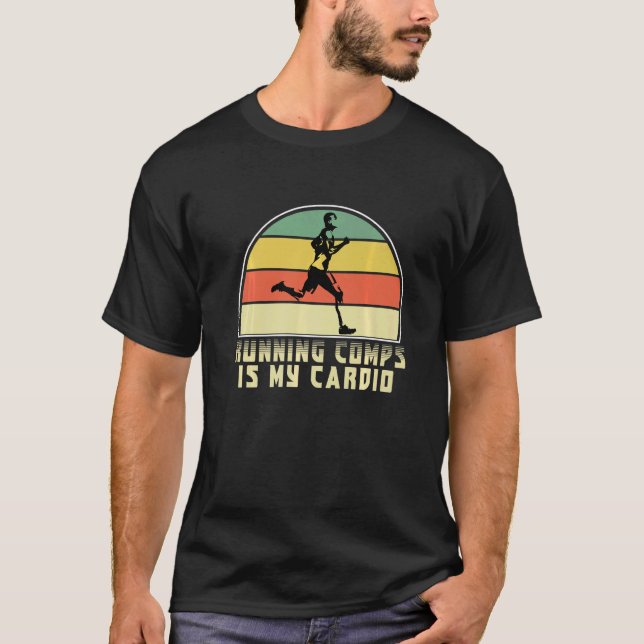Camiseta Retro Running Is My Cardio Marathoner Marathon Run (Frente)