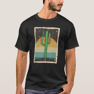 Camiseta Retro Saguaro Sunset Cactus Opuntia Cactaceae