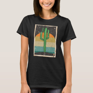 Camiseta Retro Saguaro Sunset Cactus Opuntia Cactaceae