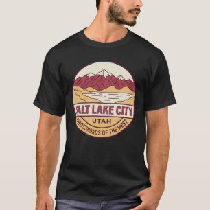 Camiseta Retro Salt Lake City Utah Vintage Montanha Lago