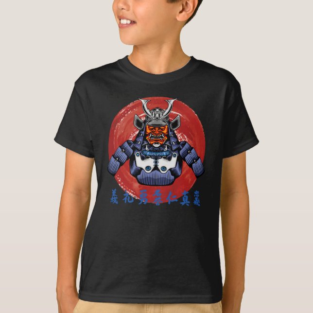Camiseta Retro Samurai Armor- Perfeito Samurai Design (Frente)