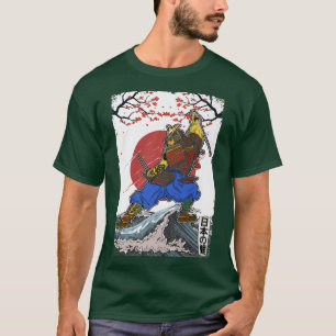 Camiseta Retro Samurai Cherry Blossom Vintage Wave