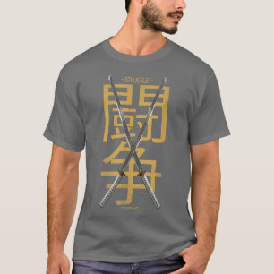 Camiseta Retro-Samurai, Katana Dupla (2)