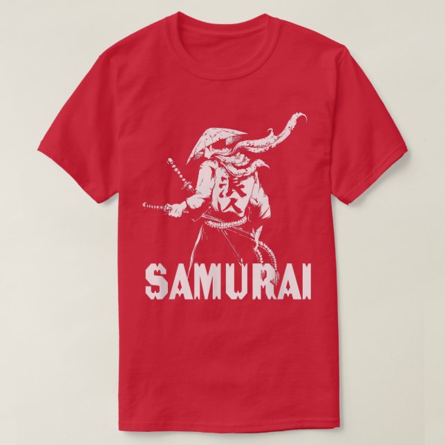 Camiseta Retro Samurai Warrior Japonês Samurai Ronin Funny (Frente do Design)