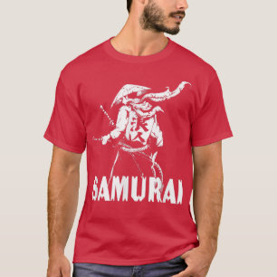 Camiseta Retro Samurai Warrior Japonês Samurai Ronin Funny