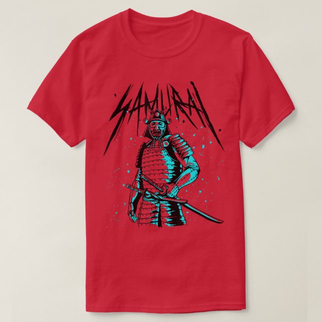 Camiseta Retro Samurai Warrior Sword Japanese Ninja Gift Fu (Frente do Design)