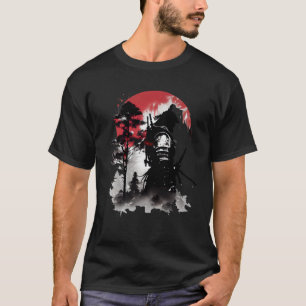 Camiseta Retro Samurai Warrior Sword Japonês Ninja 1
