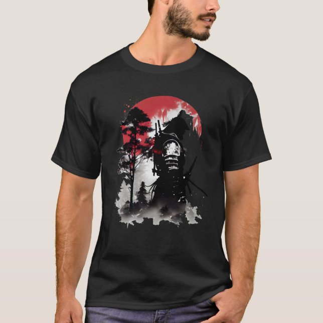 Camiseta Retro Samurai Warrior Sword Japonês Ninja 1 (Frente)