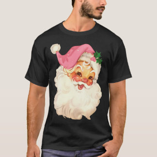 Camiseta Retro Santa Claus Rosa