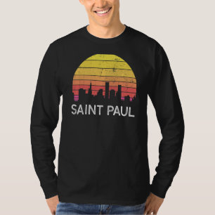 Camiseta Retro Santo Minnesota Paul Skyline Vintage Urban B
