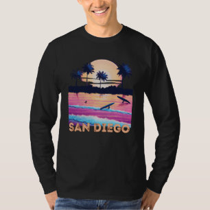 Camiseta Retro São Diego Califórnia Lembrança Surfe
