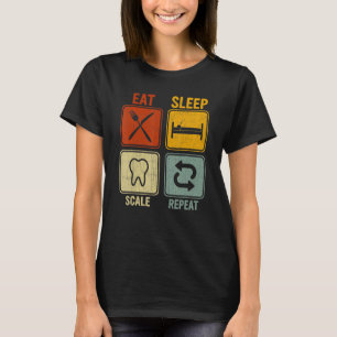 Camiseta Retro Sarcástico Para Escala De Sono Dentista Repe