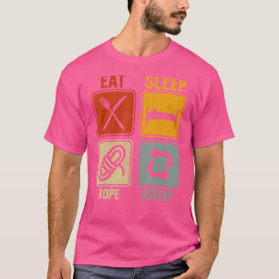 Camiseta Retro Sarcástico Para Rodeio Comer Corda De Sono R