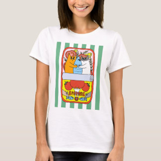 Camiseta Retro Sardine Cat