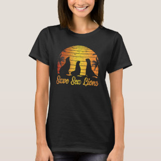 Camiseta Retro Save Sea Lions Vintage Seal