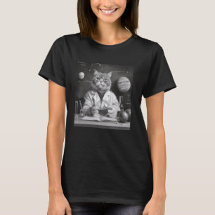 Camiseta Retro Science Cat - STEM - Curiosy Cat Lab - Qua