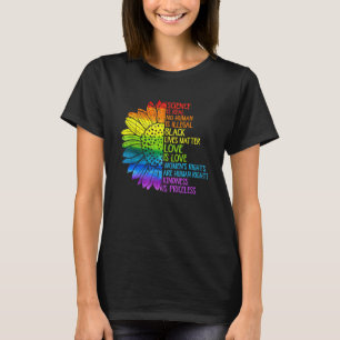 Camiseta Retro Science É Real Blm Women Rights Love Lgbt S