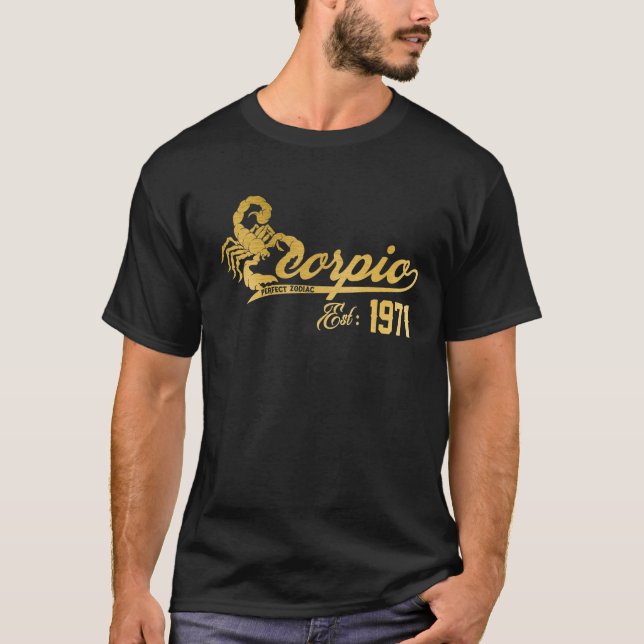 Camiseta Retro Scorpio 1971-50 Anos 50 Anos Aniversário (Frente)