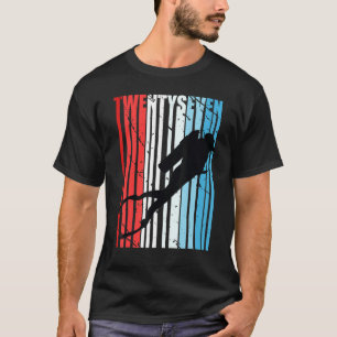 Camiseta Retro Scuba Merging 27º Aniversário do Mergulhador