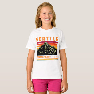 Camiseta Retro Seattle Estado de Washington Souvenir Mounta