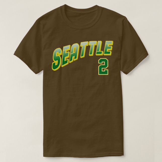 Camiseta Retro Seattle Número 2 1 (Frente do Design)