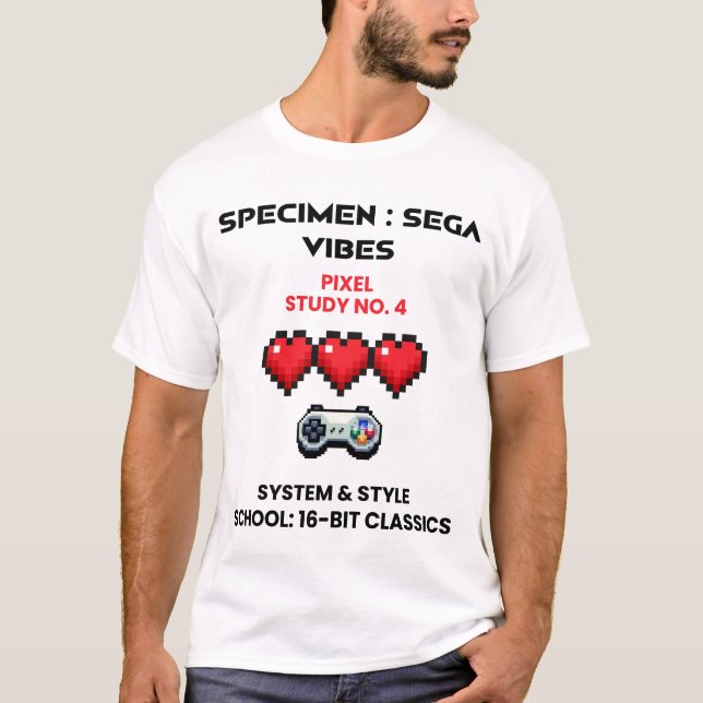 Camiseta Retro Sega Vibes Pixel Study No. 4  (Frente)