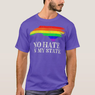 Camiseta Retrô Sem Ódio No Meu Estado, Arco-Íris Do Norte D