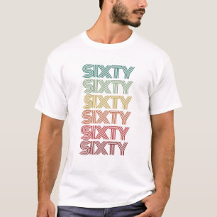 Camiseta Retro Sessenta Vintage 60º Aniversário Olá 60 Sess