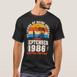 Camiseta Retro Setembro 1986 36 anos Pesca 36.o andar