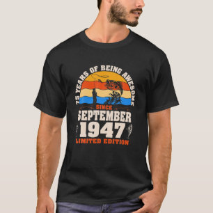 Camiseta Retro Setembro De 1947 75 Anos De Frota De Pesca 7