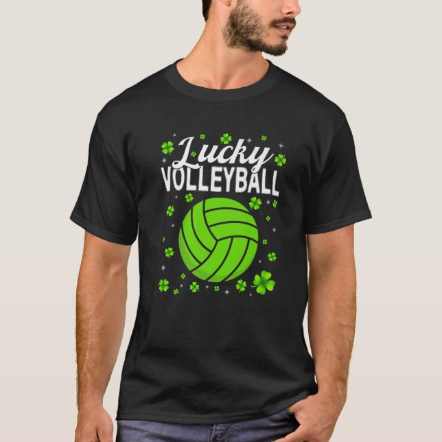 Camiseta Retro Shamrock Volleyball Lover Sport St Patricks (Frente)