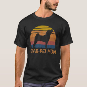 Camiseta Retro Shar-Pei Mãe - Proprietário de Cachorro Shar