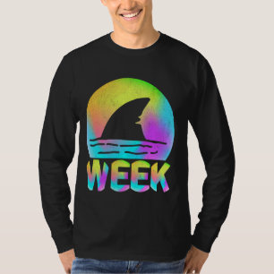 Camiseta Retro Shark Fin Week 2024 Shark Lover Ocean Wildli