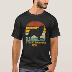 Camiseta Retro Shetland Sheepdog Mãe Doxie Dog Proprietário