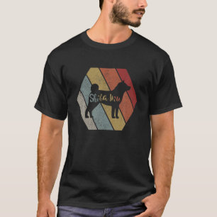 Camiseta Retro Shiba Inu Cachorro Silhouette Vintage Pet G