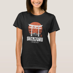 Camiseta Retro Shinjuku Tóquio Portão Torii Japonês Kanji S