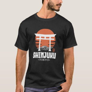 Camiseta Retro Shinjuku Tóquio Portão Torii Japonês Kanji S