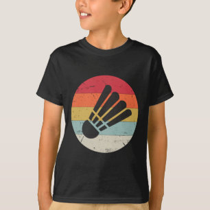 Camiseta Retro Shuttle Vintage Jogador de Badminton Esporte