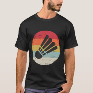 Camiseta Retro Shuttle Vintage Jogador de Badminton Esporte