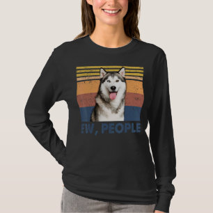 Camiseta Retro Siberian Husky Ew Pessoas Siberian Husky Lov