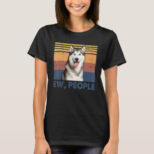 Camiseta Retro Siberian Husky Ew Pessoas Siberian Husky Lov