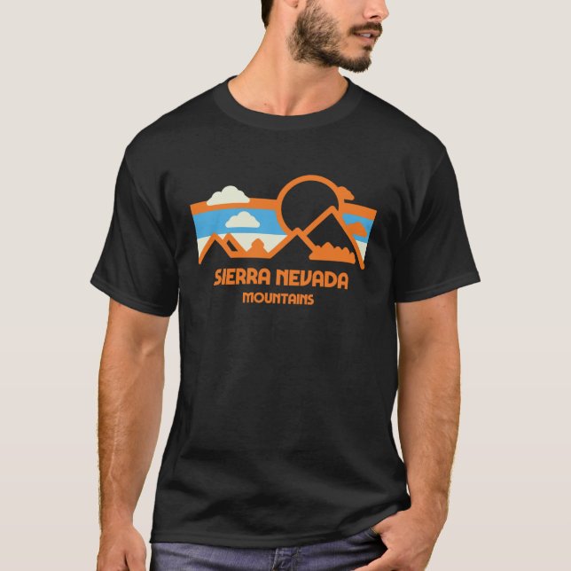 Camiseta Retro Sierra Nevada Range Sunset (Frente)