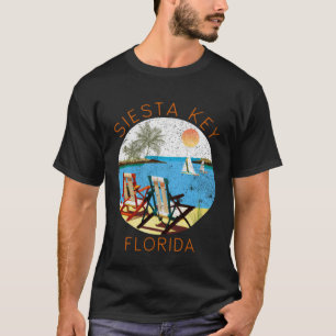 Camiseta Retro Siesta Key Souvenir Vintage Beach Vacage