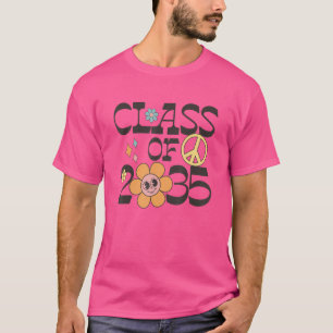 Camiseta Retro Sinal de Paz Daisy Vibes Vintage Groovy Clas